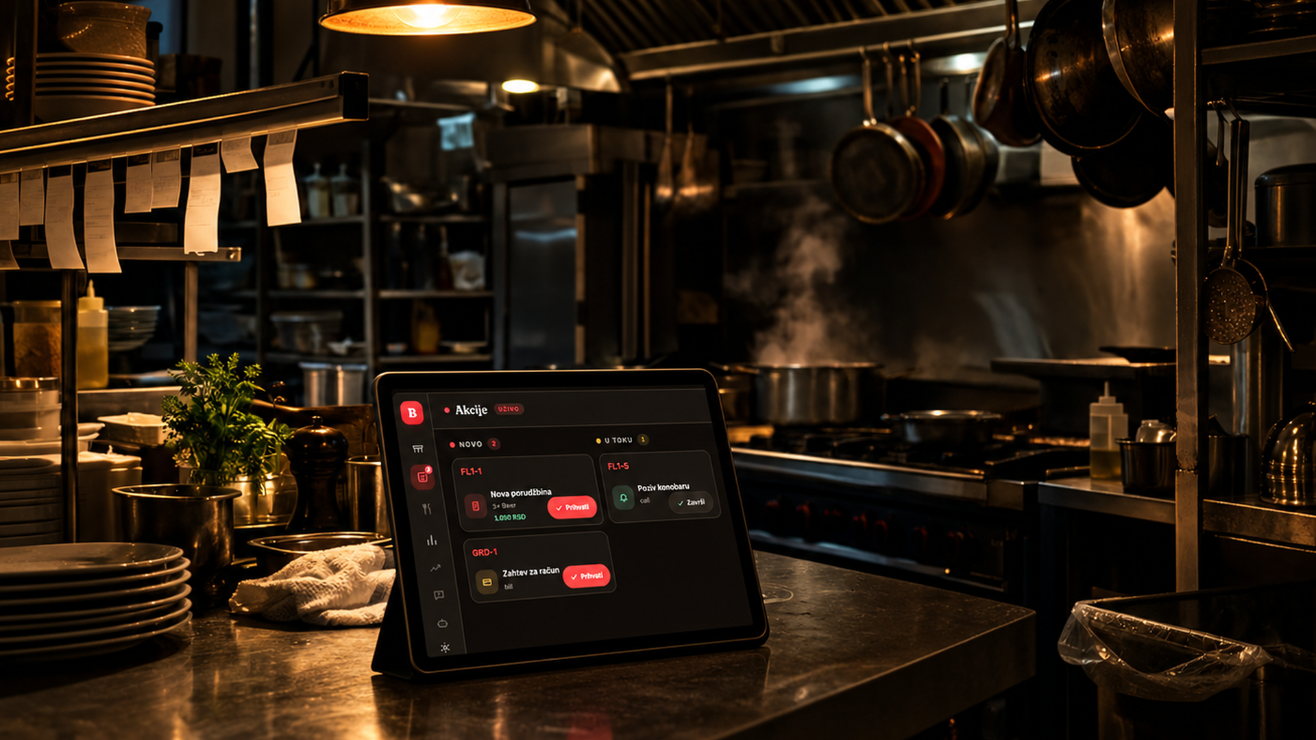 Tablet sa panelom na prolazu ka kuhinji